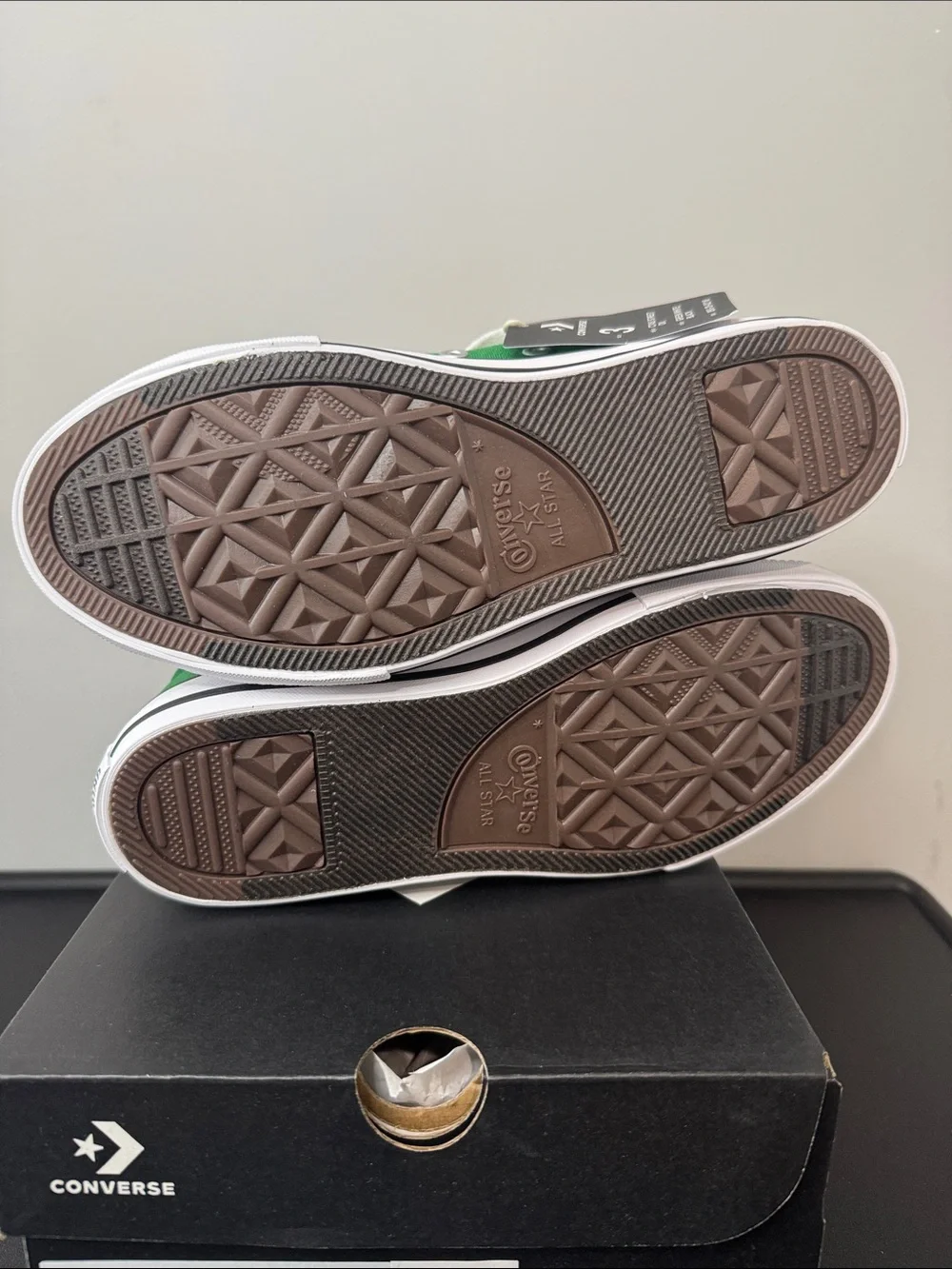 Converse Kids Low Top Street Ox Green Canvas Sneakers Youth Size 3 New NIB